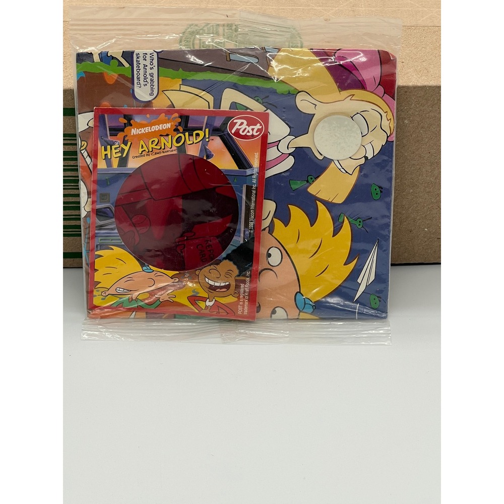 Vintage 1995 Nickelodeon Hey Arnold Poster Post Cereal Prize Sealed with Decoder